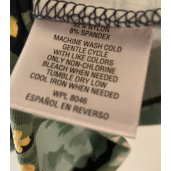 CHARTER CLUB black muilticolor floral round neck short flared sleeves top PM - Picture 7 of 7